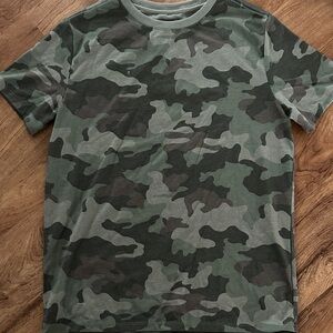 Cat & Jack Green Camouflage Kids Tee